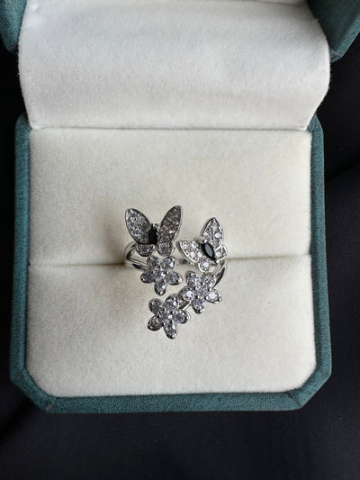 Butterfly flower ring