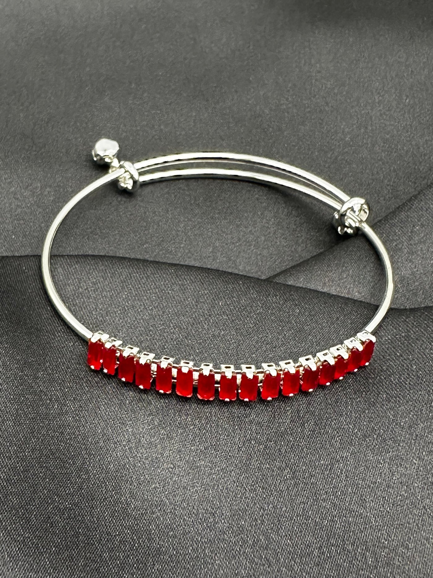 Coloured gemstone adjustable bracelet