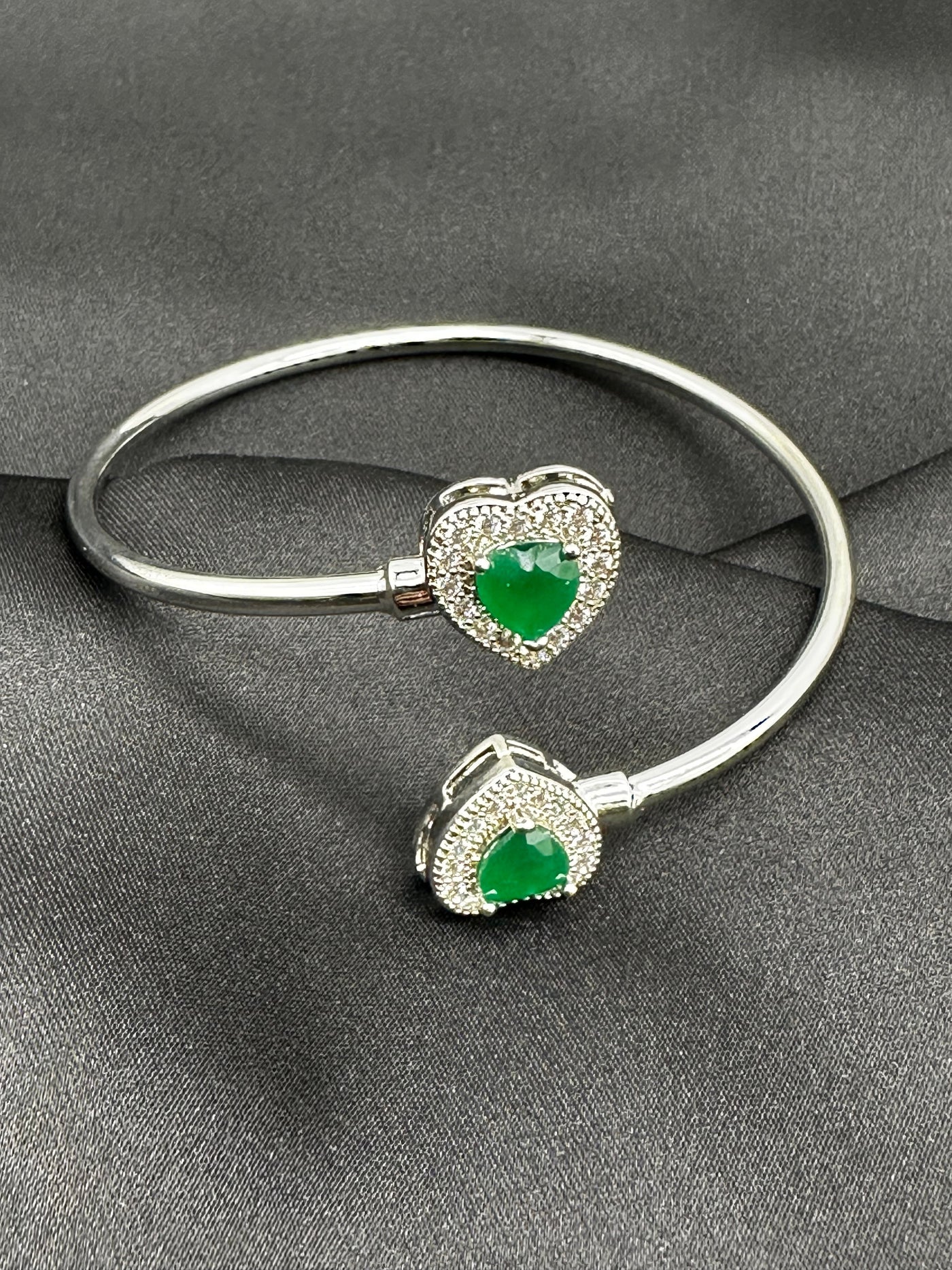 Two stones open band bracelet