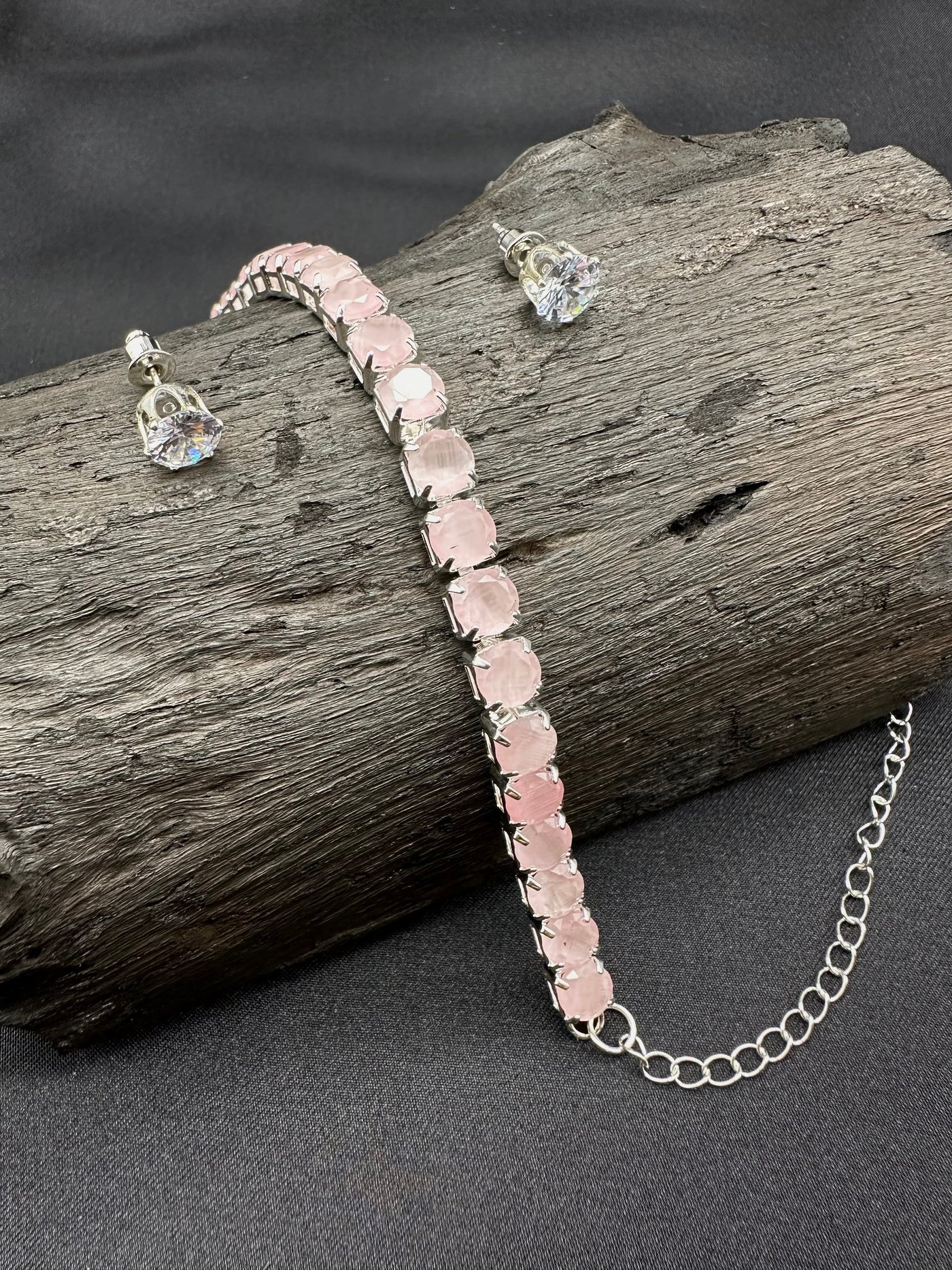Natural rose necklace set