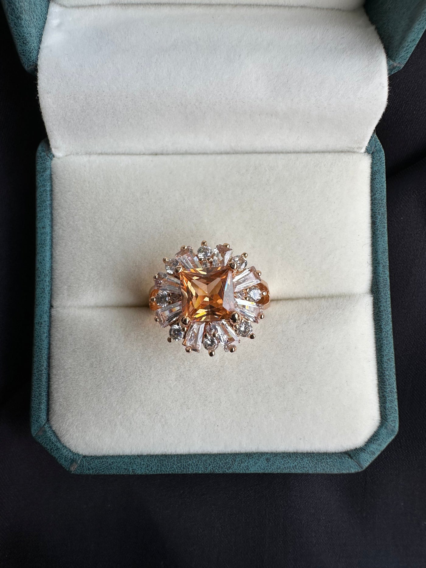 Emerald cut ring