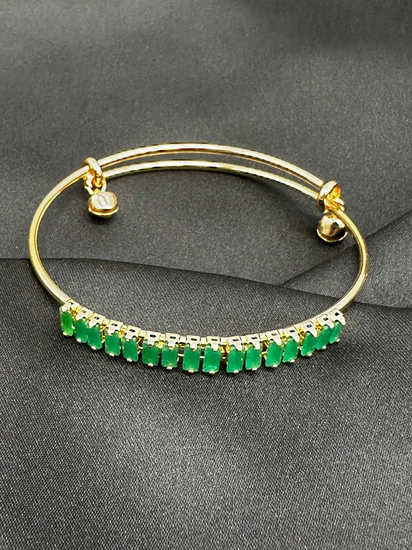 Coloured gemstone adjustable bracelet