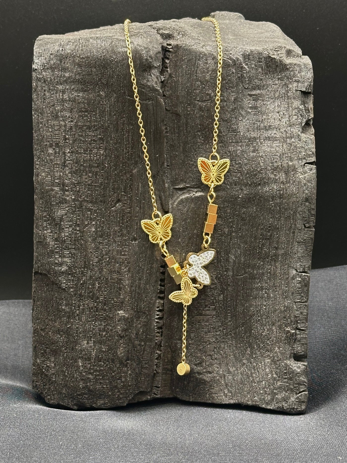 Butterfly stainless steel necklace