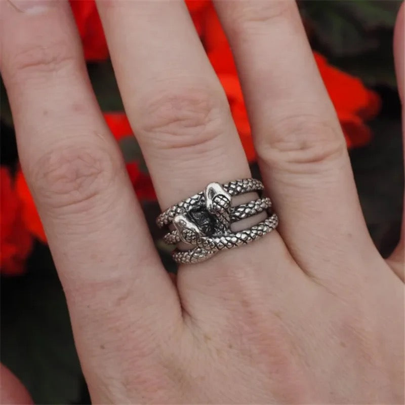 Double Head Snake Ring